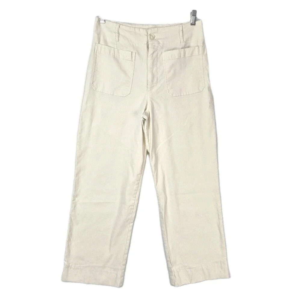 Avec Les Filles Cropped Wide Leg Pants High Rise Stretch Trousers Quiet Luxury